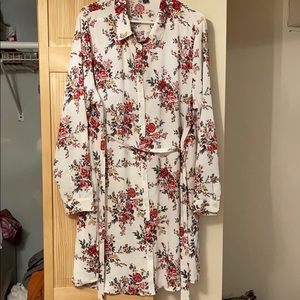 Plus size floral print dress